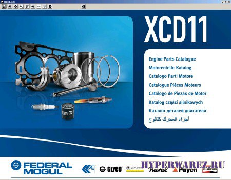 XCD11 Моторная группа фирмы Federal-Mogul [ AE, Payen, Glyco, Nural, Goetze, Champion, v.11.1.01, Mu
